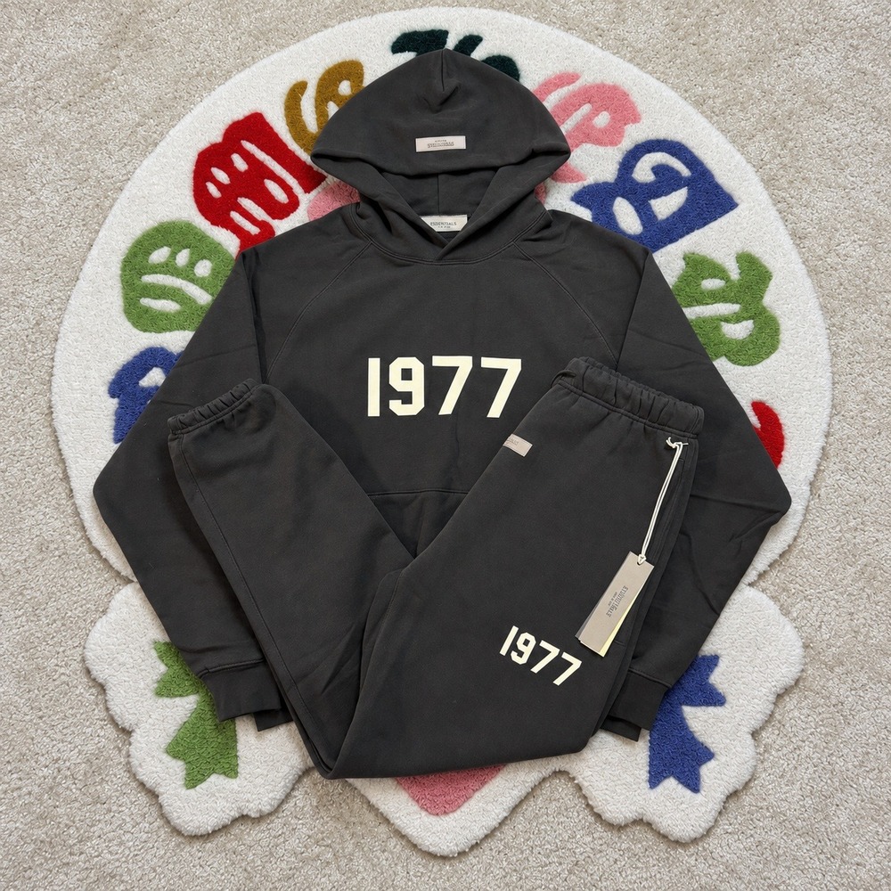 Fear of God Essentials 1977 Hoodie Sweatpants Set Iron Grey Medium Tracksuit